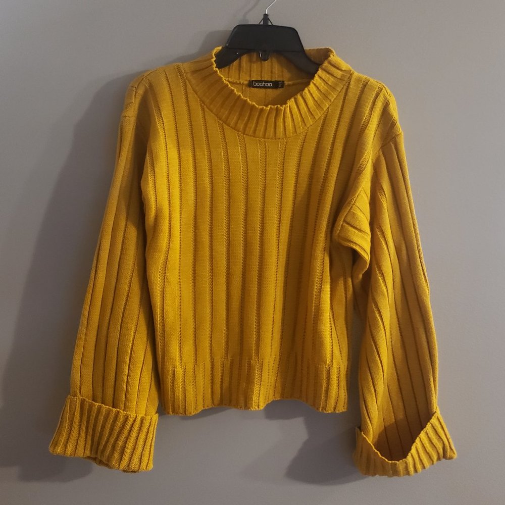 NWOT Yellow Bell Sleeve Sweater